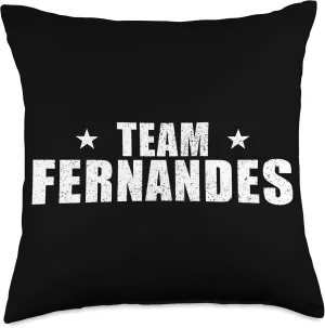 Fernandes Last Name Retro Hispanic Mexican Spanish Family Throw Pillow