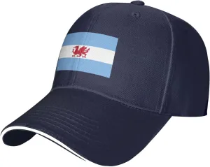 Flag of The Welsh Colony in Patagonia Baseball Cap for Men Women Adjustable Funny Dad Hat