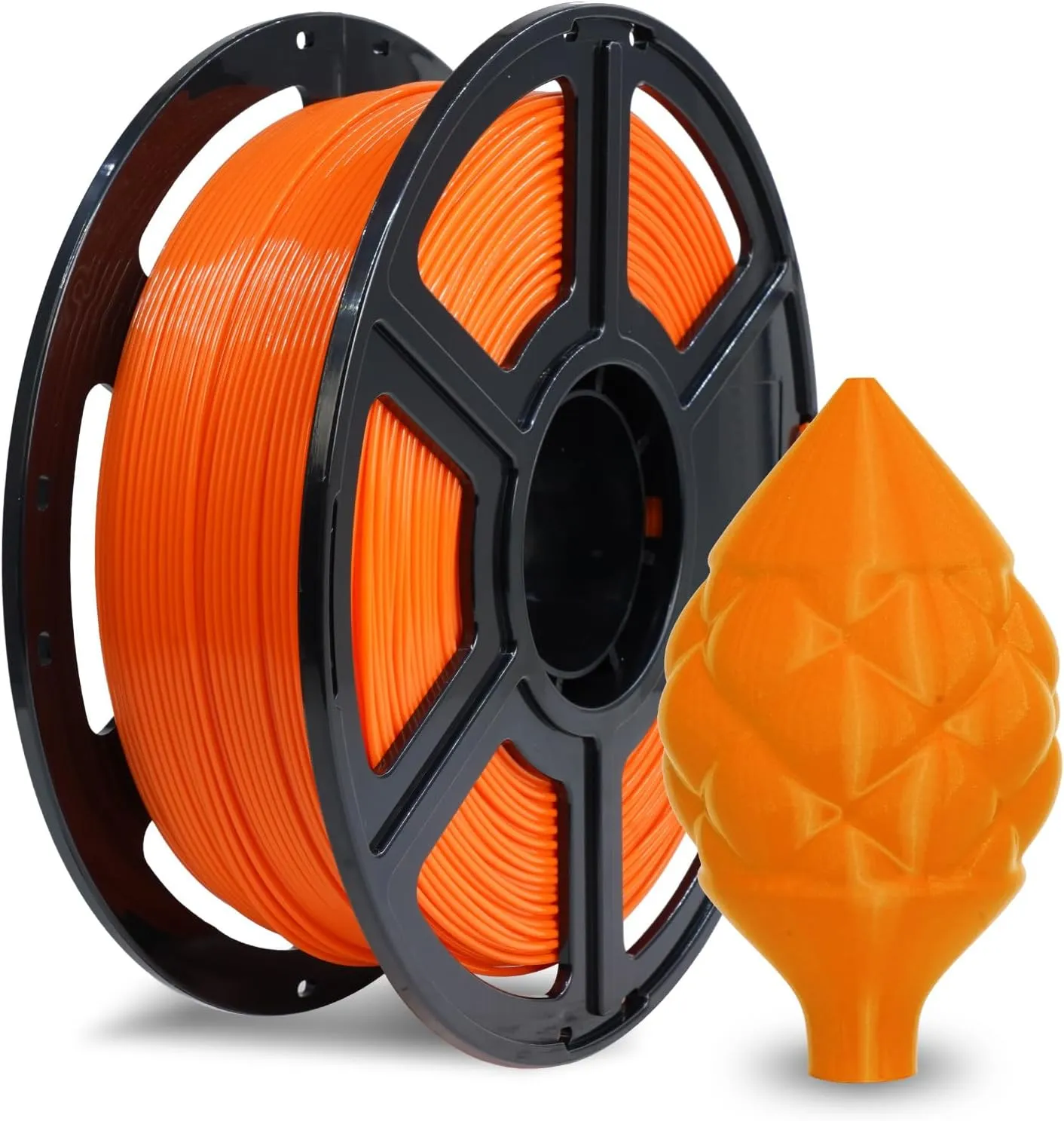 FLASHFORGE ABS Pro Filament 1.75mm Orange, 3D Printer Filament 1kg (2.2lbs) Spool-Dimensional Accuracy  /- 0.02mm, Hot Deformation Below 90℃, Great for Printing Heat-Resistant Functional Parts