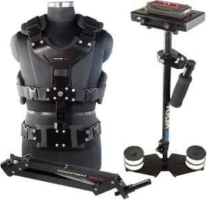 FLYCAM 5000 Handheld Video Camera Stabilizer with Comfort Shock-Absorbing Arm & Body Vest. Payload up to 5kg/11lb. Includes Quick Release, Arm Brace & Table Clamp (FLCM-CMFT-KIT)