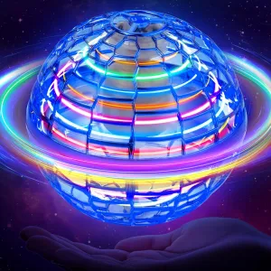 Flying Orb Ball 2024 Galaxy Ball: Boomerang Ball with Led Lights, Hover Ball, Cosmic Globe Flying Spinner, Kids Drone, Boy Toys 6 7 8 9 10  Years Old Girls Teens, Cool, Blue
