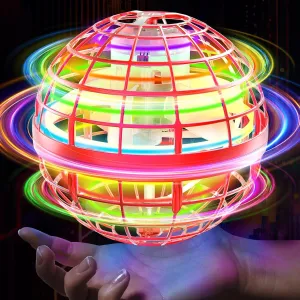 Flying Orb Ball 2024 Galaxy Cosmic Globe UFO Boomerang Hover Ball Galatic Fidget Spinner Mini Drone Cool Toys Birthday Gift Ideas for 6 7 8 9 10  Year Old Boys Girls Teens Indoor Outdoor(Red)