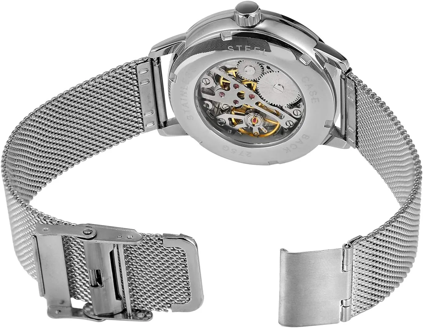 FORSINING Men's Mechanical Hand-Wind Analog Sport Style Wristwatch with Leather Strap