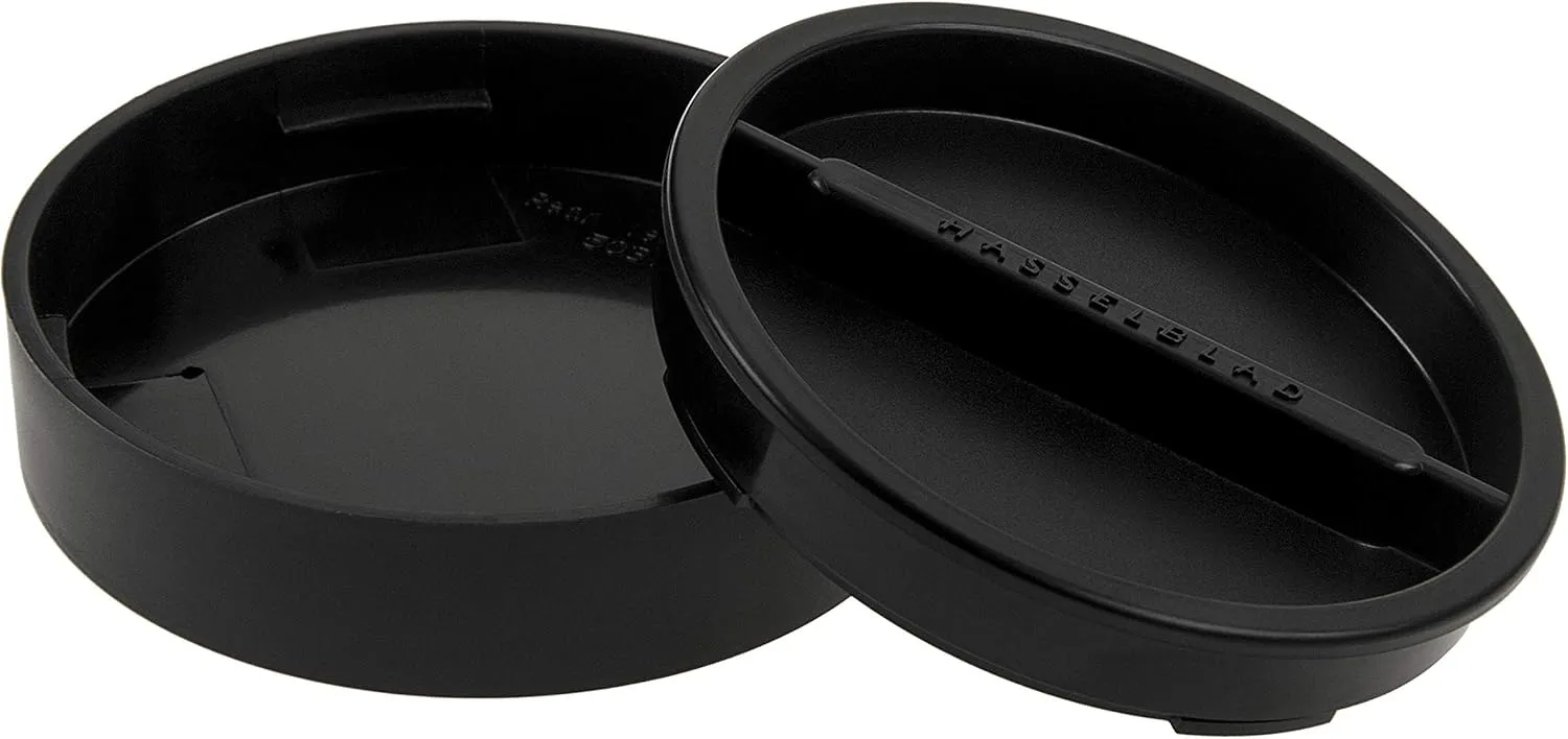 Fotodiox Camera Body & Rear Lens Cap Set Compatible with All Hasselblad V-Mount Cameras & Lenses - Black