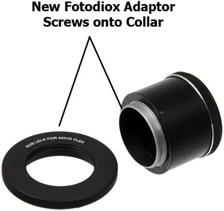 Fotodiox Lens Mount Adapter - Novoflex Fast-Focusing Rifle Lens to Canon EOS (EF, EF-S) Mount SLR Camera Body