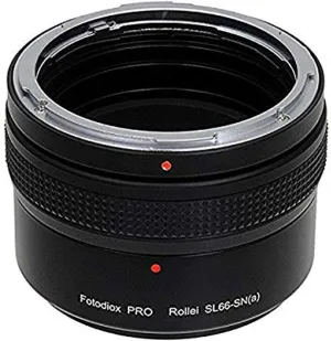 Fotodiox Pro Lens Mount Adapter - Rolleiflex SL66 (Rollei SL66E, SL66X, SL66SE) Series Lens to Sony Alpha (A-Mount, Minolta AF) SLR/DSLR Digital Body (w/Built-in Focusing Helicoid)
