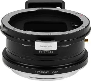 Fotodiox Pro Lens Mount Shift Adapter - Compatible with Mamiya 645 (M645) Mount Lens to Fujifilm G-Mount (GFX) Mirrorless Camera Body