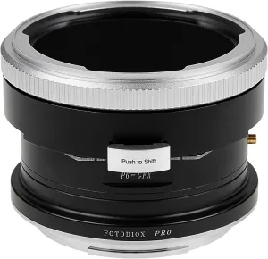 Fotodiox Pro Lens Mount Shift Adapter - Compatible with Pentacon 6 (Kiev 66) Mount Lens to Fujifilm G-Mount (GFX) Mirrorless Camera Body