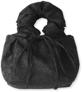 FRAY I.D(フレイ アイディー) Jacquard Ruched Bag, Black