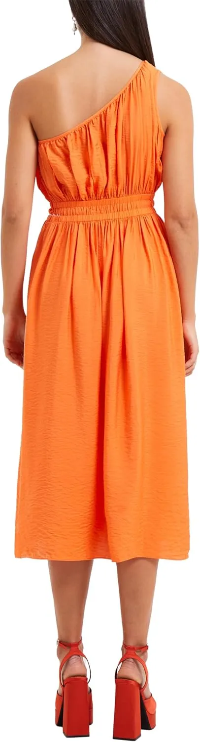 French Connection Women's Faron Midi One Shoulder Dress