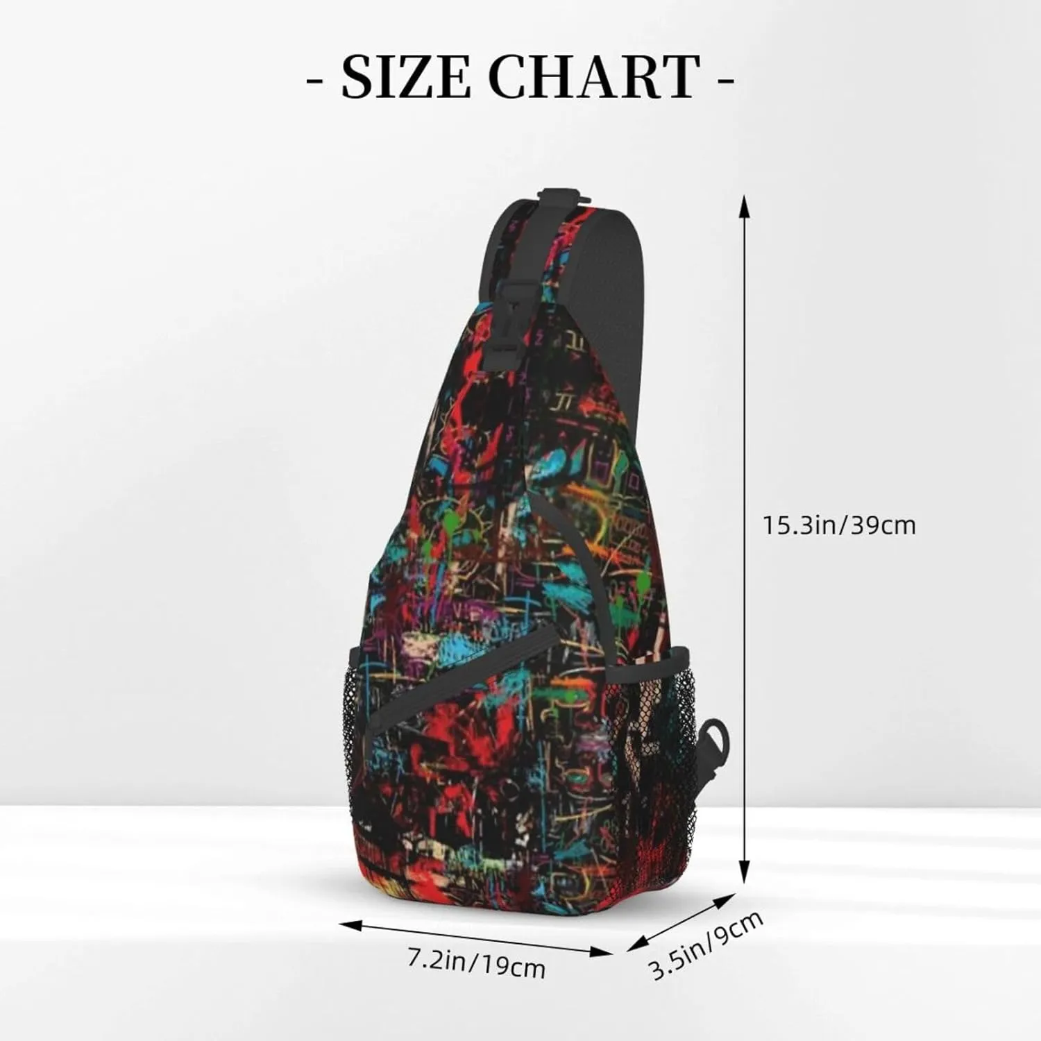 Funny Crossbody Bag Graffiti Shoulder Bag Backpack Cool Sling Bag Chest Casual Daypack for Outdoor