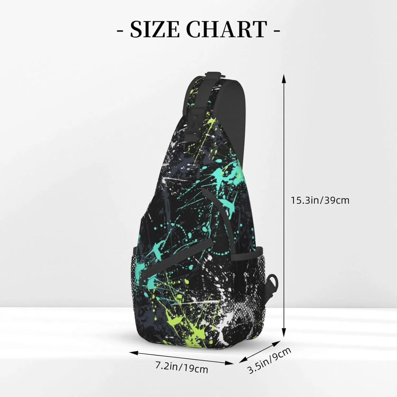 Funny Crossbody Bag Graffiti Shoulder Bag Backpack Cool Sling Bag Chest Casual Daypack for Outdoor
