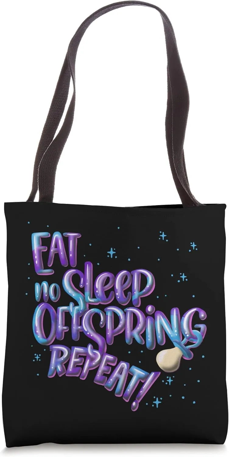 Funny Mom Life Hand Lettering Care About Your Baby Offspring Tote Bag