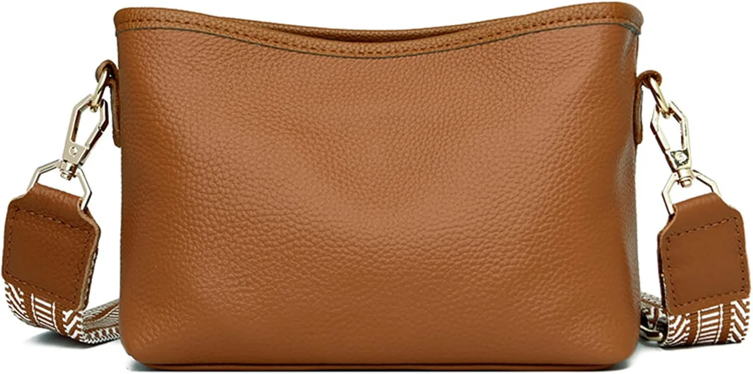 GAEKEAO Crossbody Bags for Women Small Cross Body Bag Genuine Leather Camera Bag Purse with Adjustable Strap