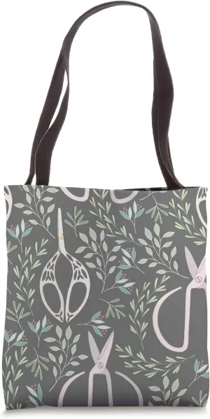 Gardening Shears Themed Hand Illustration Design Tote Bag