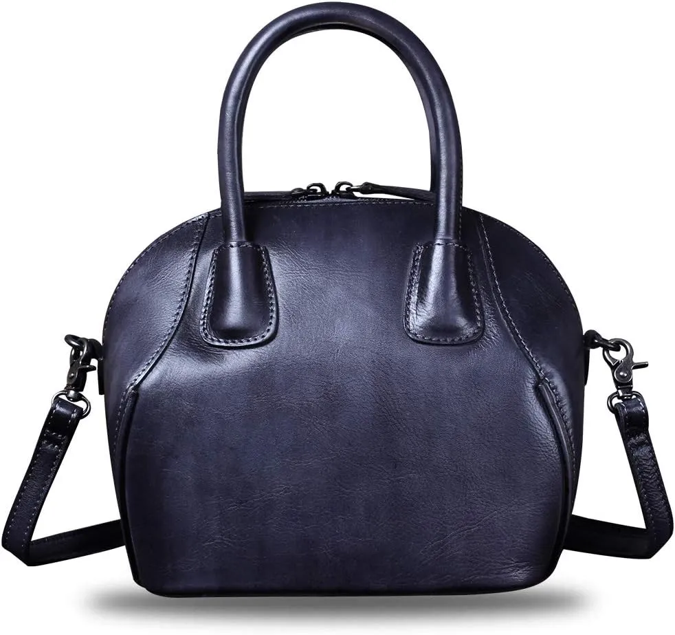 Genuine Leather Handbags for Women Top Handle Satchel Purses Ladies Shoulder Bag Handmade Vintage Crossbody Bag