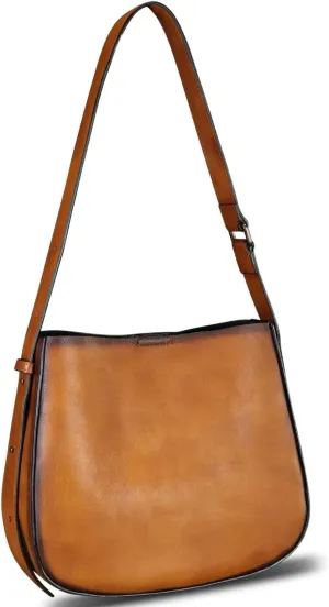 Genuine Leather Satchel Shoulder Bag for Women Vintage Handmade Handbag Retro Designer Hobo Bag Crossbody Pursee