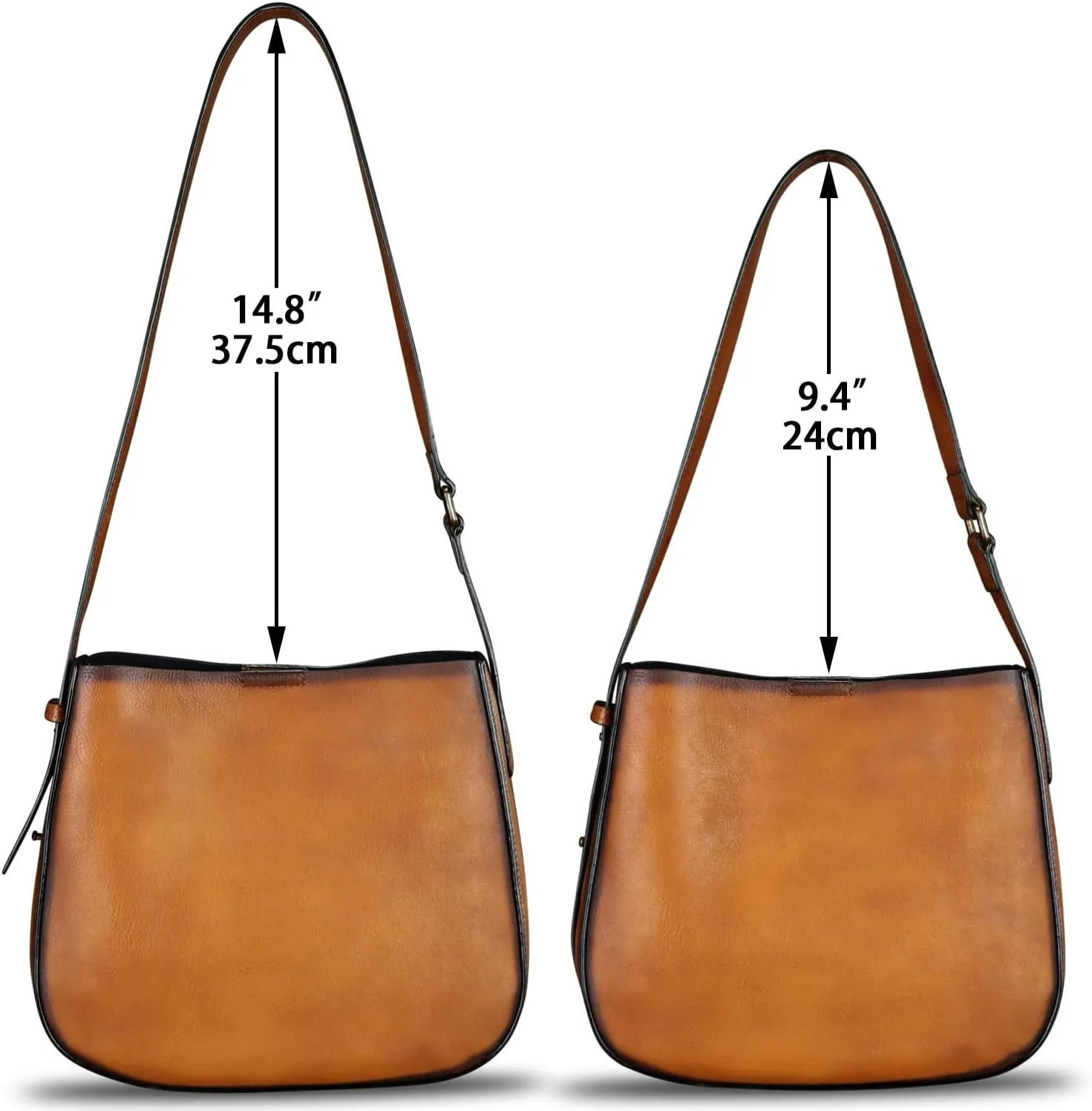 Genuine Leather Satchel Shoulder Bag for Women Vintage Handmade Handbag Retro Designer Hobo Bag Crossbody Pursee