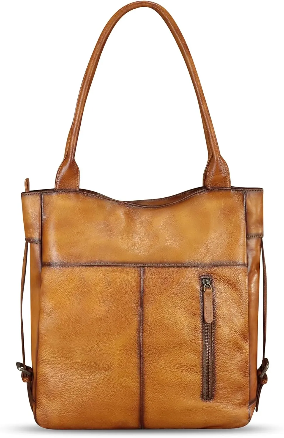Genuine Leather Shoulder Bag for Women Hand Painted Leather Handbag Handmade Purse Work Tote Bag Casual Purse