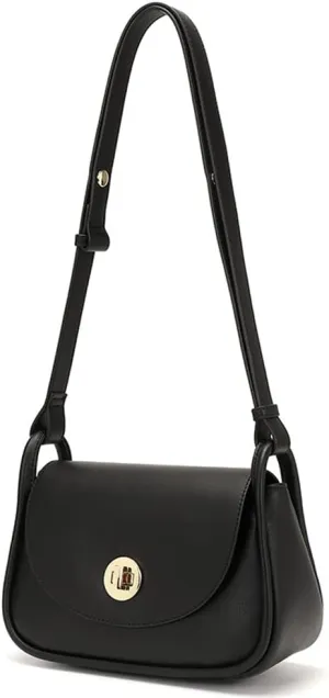 Genuine Leather Shoulder Bag for Women Retro Crossbody Bag Adjustable Shoulder Strap Handbag Commuter Satchel Purse