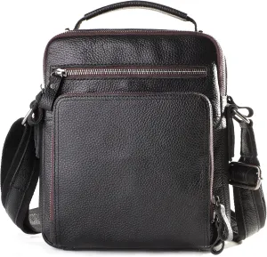 Genuine Leather Small Messenger Bag for Men Vintage Shoulder Crossbody Bags for Work Business Travel