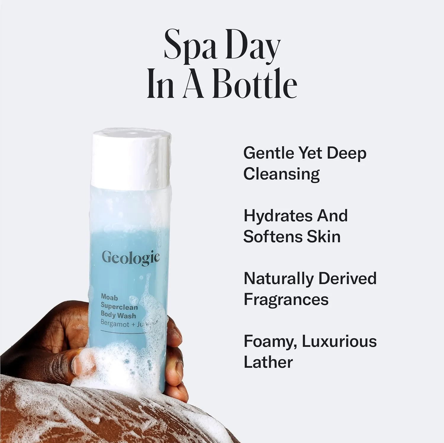 Geologie Moab Superclean Body Wash | Deep Cleansing Bergamot   Juniper Shower Gel for Men & Women | All-Natural Clean & Hydrating Derm-Grade Formula | 8.4 fl oz Bottle