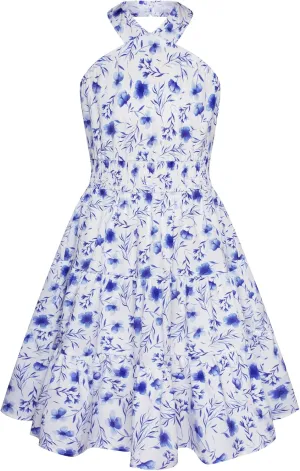 GRACE KARIN Girls Summer Dress Off Shoulder Floral A-line Midi Dress 5-14Y