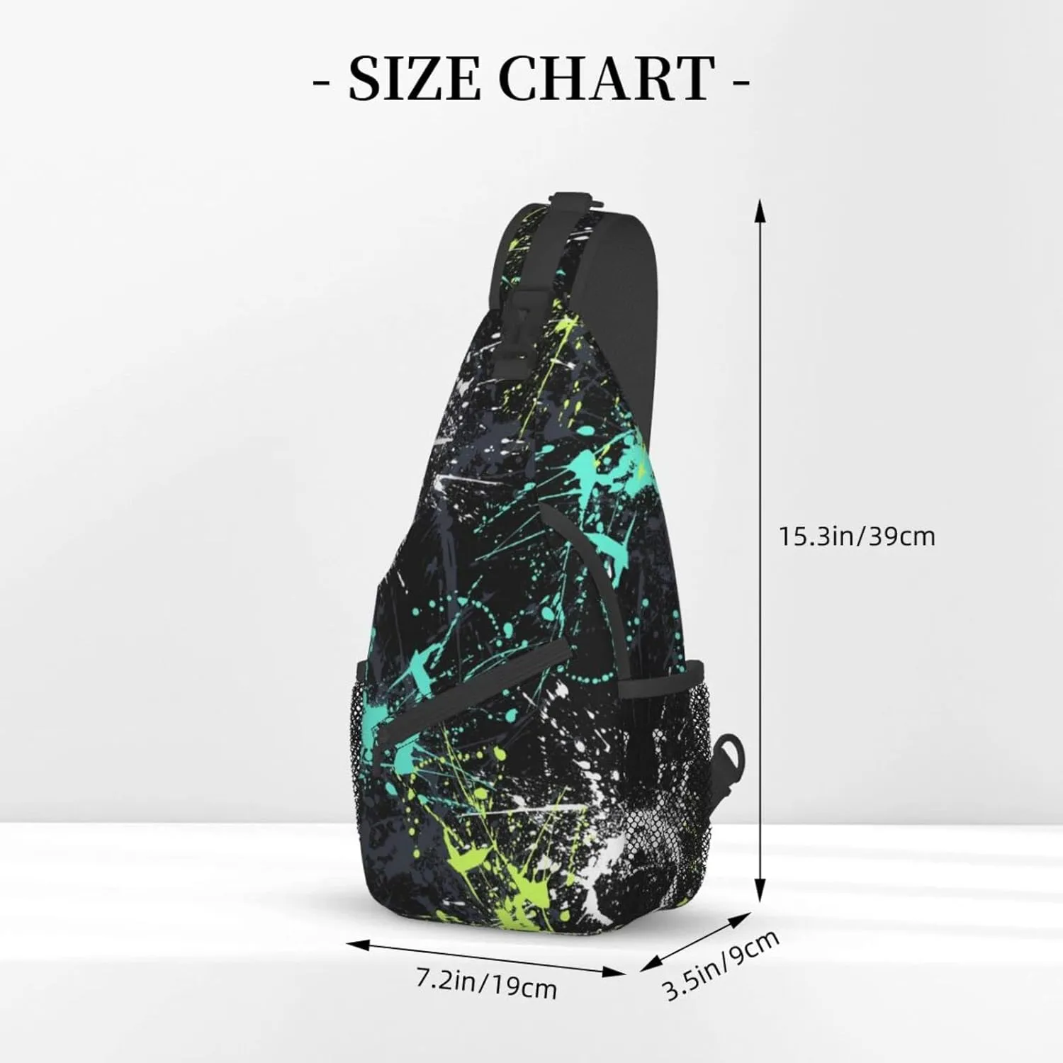 Graffiti Shoulder Bag Funny Sling Backpack Daypack Casual Backpack Hiking Bag Cool Backpack Bag
