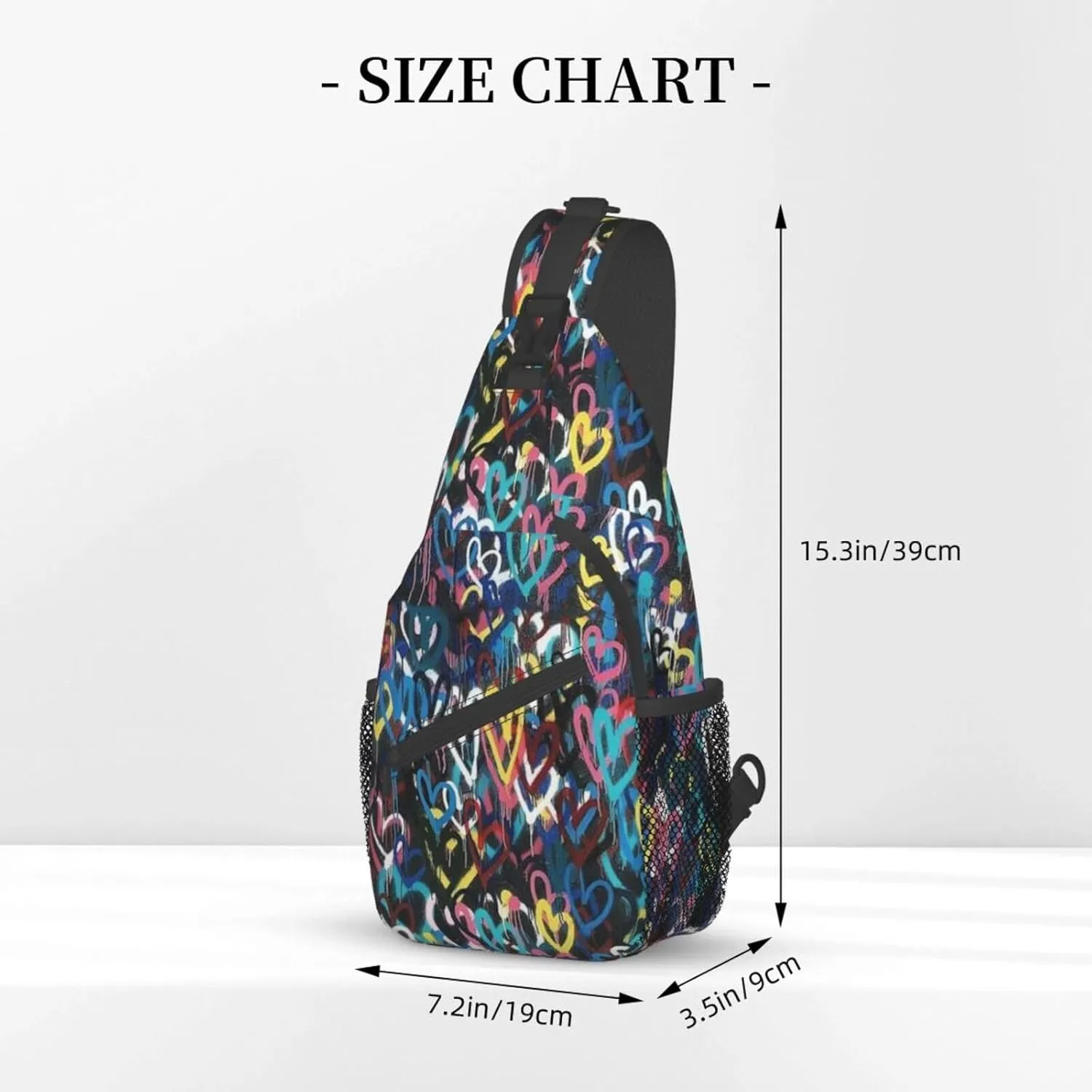 Graffiti Shoulder Bag Funny Sling Backpack Daypack Casual Backpack Hiking Bag Cool Backpack Bag