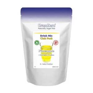 GramZero Pineapple Zero Calorie Sugar Free Drink Mix, Great For Nutrition Club Loaded Teas, Stevia Sweetened