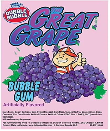 Great Grape Concord Dubble Bubble Gum Balls 1 inch | 3 Pounds