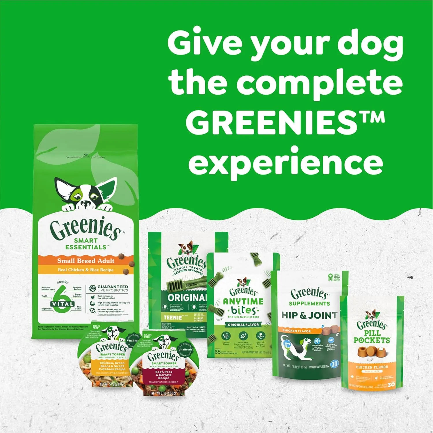 Greenies Large Dental Dog Treats, 3-Flavor Variety Pack, (3) 12 oz. Pouches, (24 Treats)