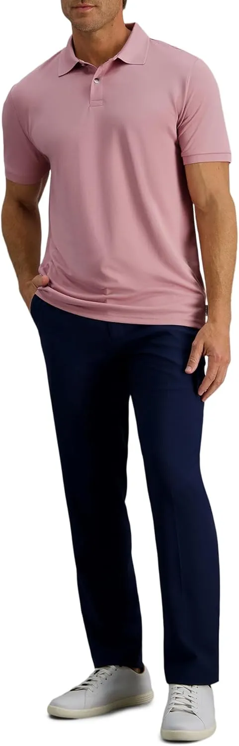 Haggar Men's Short Sleeve Stretch Polo (Regular and Big and Tall Sizes)