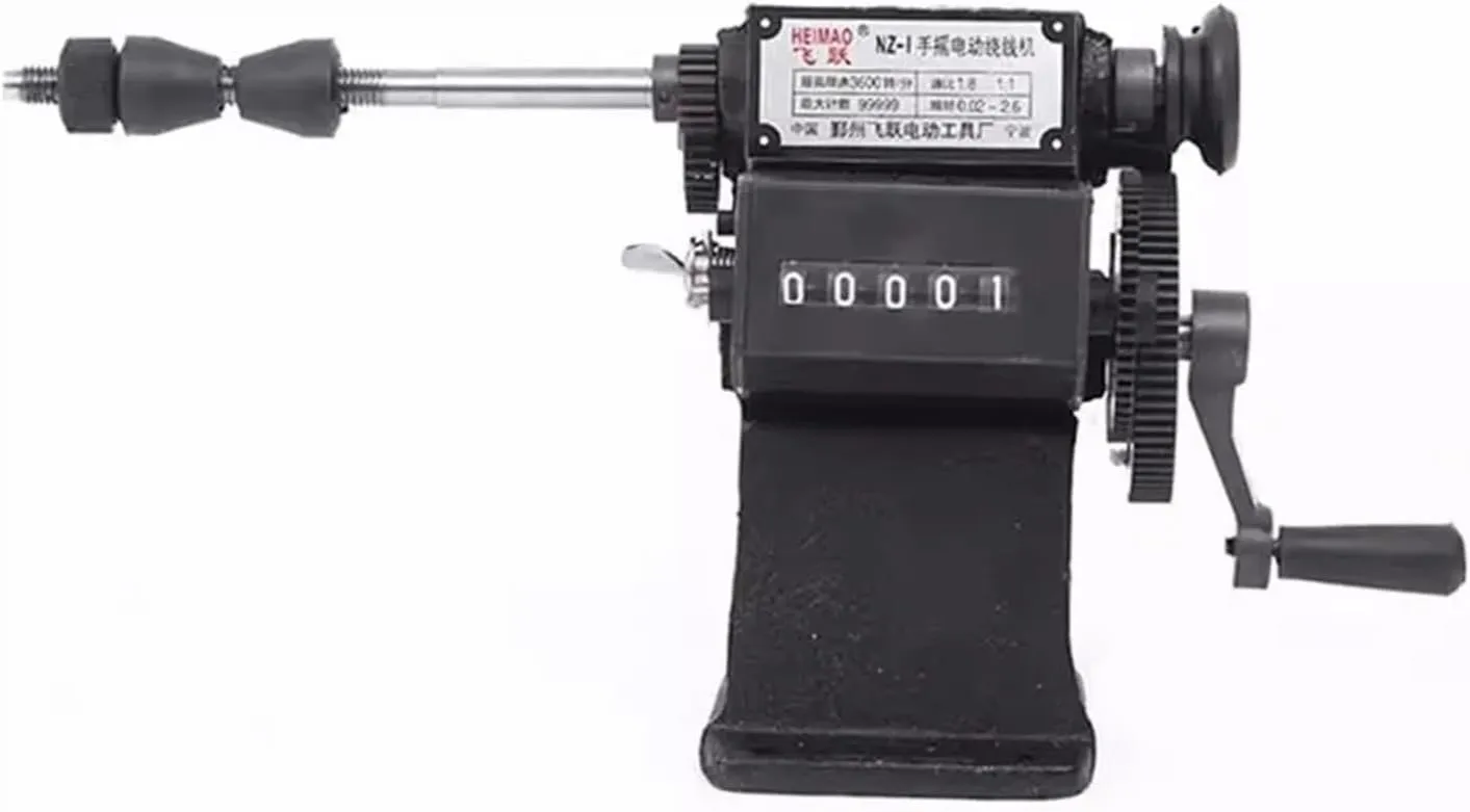 Hand Winding Machine Small Winding Coil Feiyue NZ-1 Winding Machine Winding Tool Mechanical Counting Winding Machine Winding(D)
