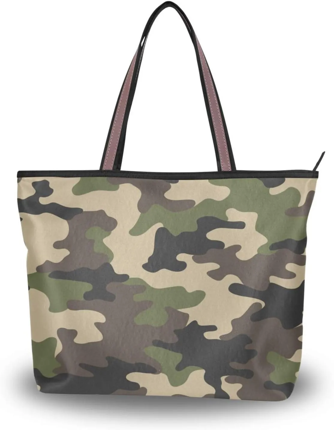 Handbag for Women Camouflage Shoulder Bag Gym Tote Travel Shopping Satchel