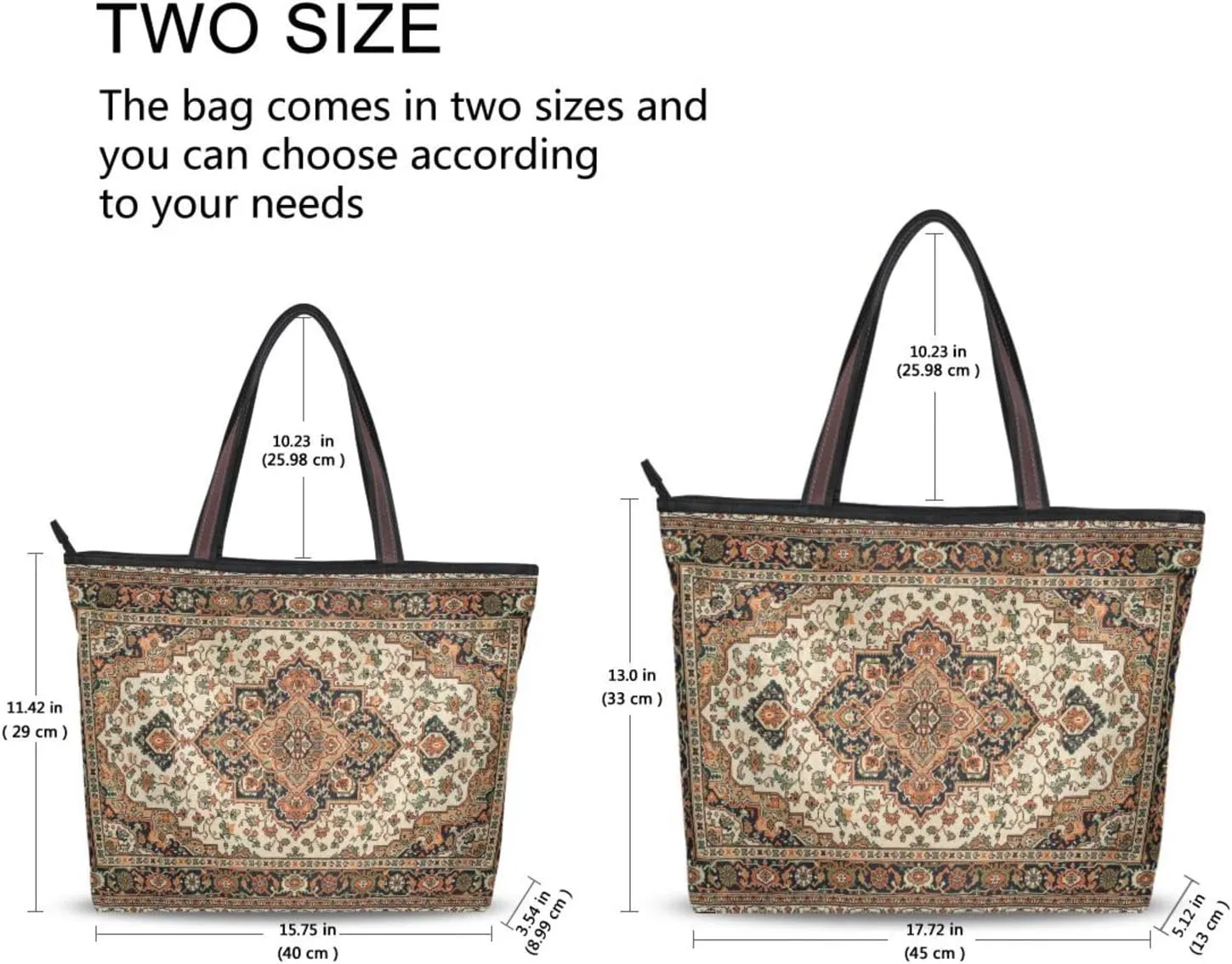 Handbag for Women Ethnic Old Rug Shoulder Bag Gym Tote Travel Shopping Satchel