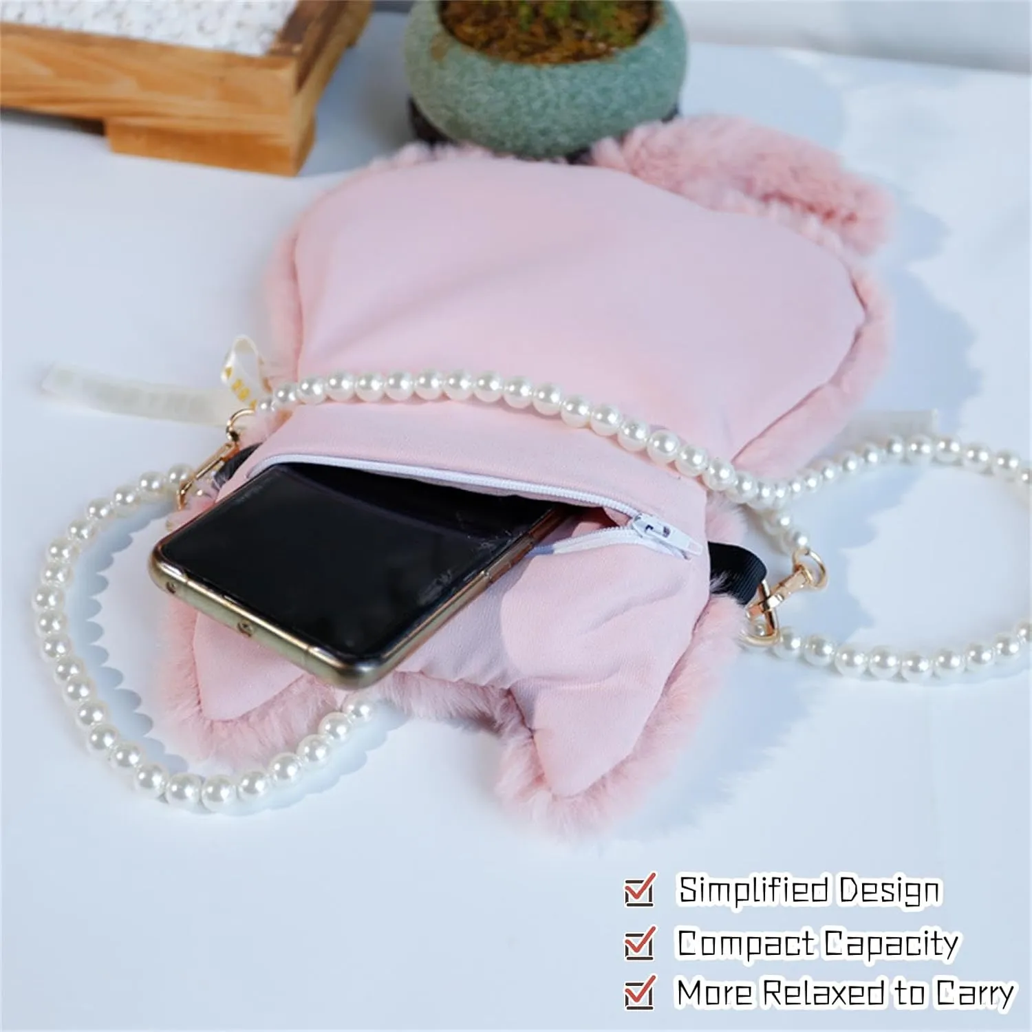 Handmade Plush Cat Messenger Bag, Cute Small Crossbody Cell Phone Bag Shoulder Bag Coin Pouch For Women Girls