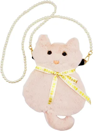 Handmade Plush Cat Messenger Bag, Cute Small Crossbody Cell Phone Bag Shoulder Bag Coin Pouch For Women Girls