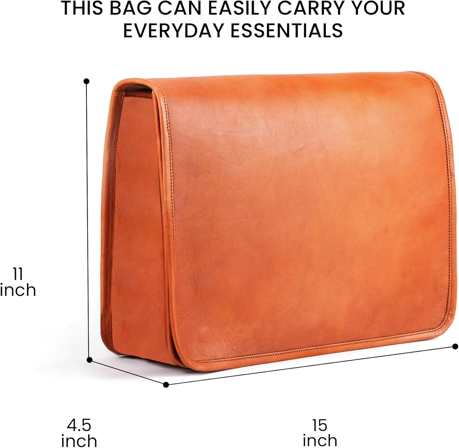 Handmade World 'Elegant Enigma' 15 Inch Full Grain Leather Messenger Bag Laptop Computer Shoulder Bag Satchel Crossbody