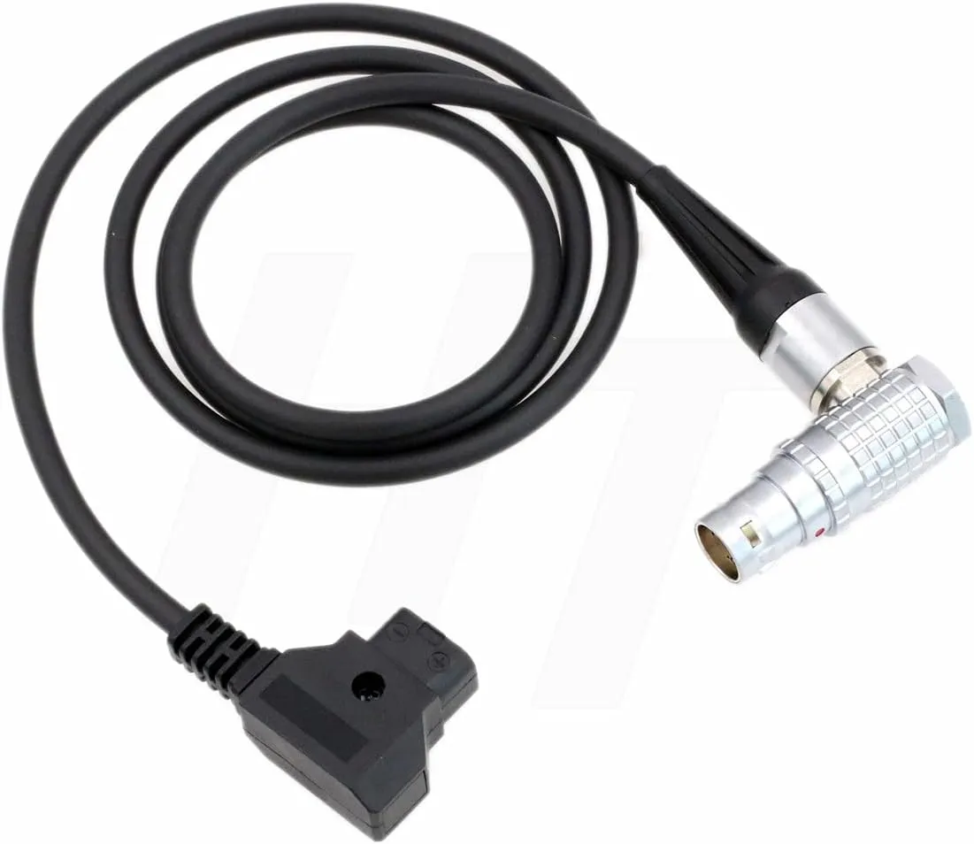HangTon High Flex Power Cable D-tap P-tap to 90-degree 8 Pin for ARRI Alexa Mini, Amira, Alexa Mini LF Camera (50cm, Right Angle 8-Pin)