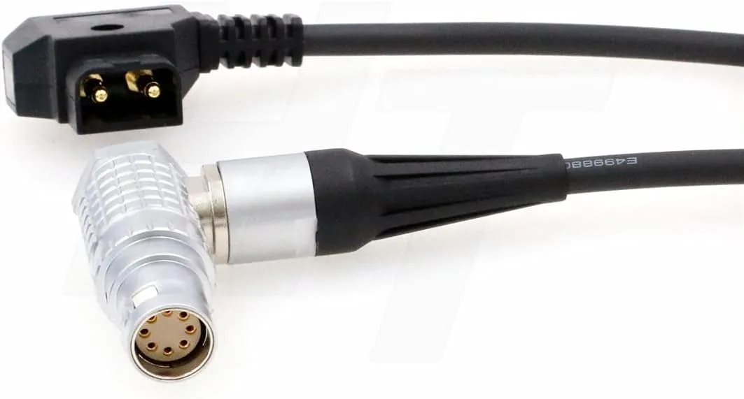HangTon High Flex Power Cable D-tap P-tap to 90-degree 8 Pin for ARRI Alexa Mini, Amira, Alexa Mini LF Camera (50cm, Right Angle 8-Pin)