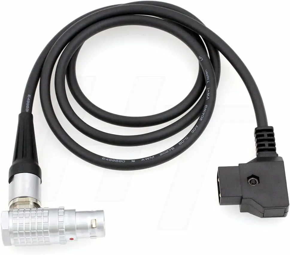HangTon High Flex Power Cable D-tap P-tap to 90-degree 8 Pin for ARRI Alexa Mini, Amira, Alexa Mini LF Camera (50cm, Right Angle 8-Pin)
