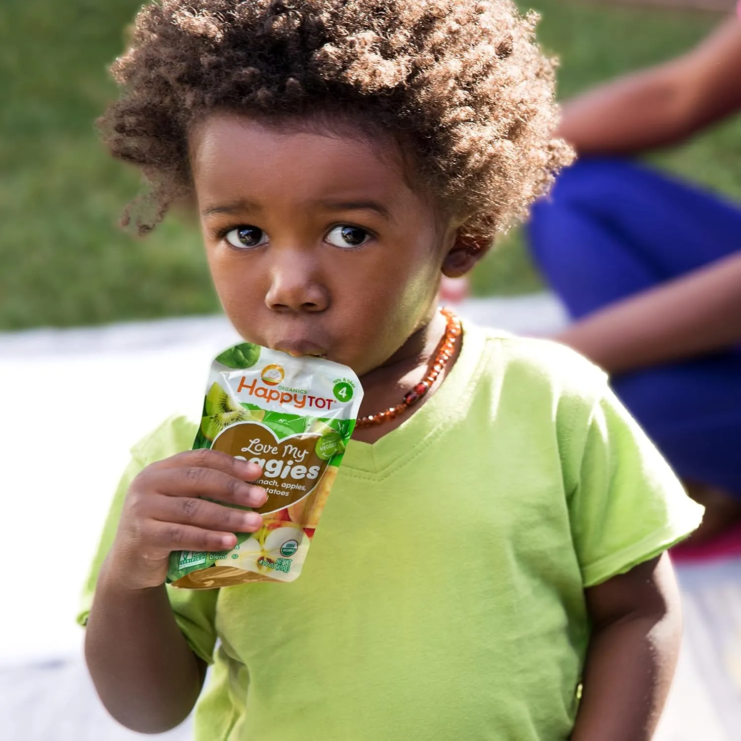 Happy Tot Organics Stage 4 Baby Food Pouches, Gluten Free, Vegan Snack, Love My Veggies, Fruit & Veggie Puree, Carrot, Banana, Mango & Sweet Potato, 4.22 Ounce (Pack of 16)