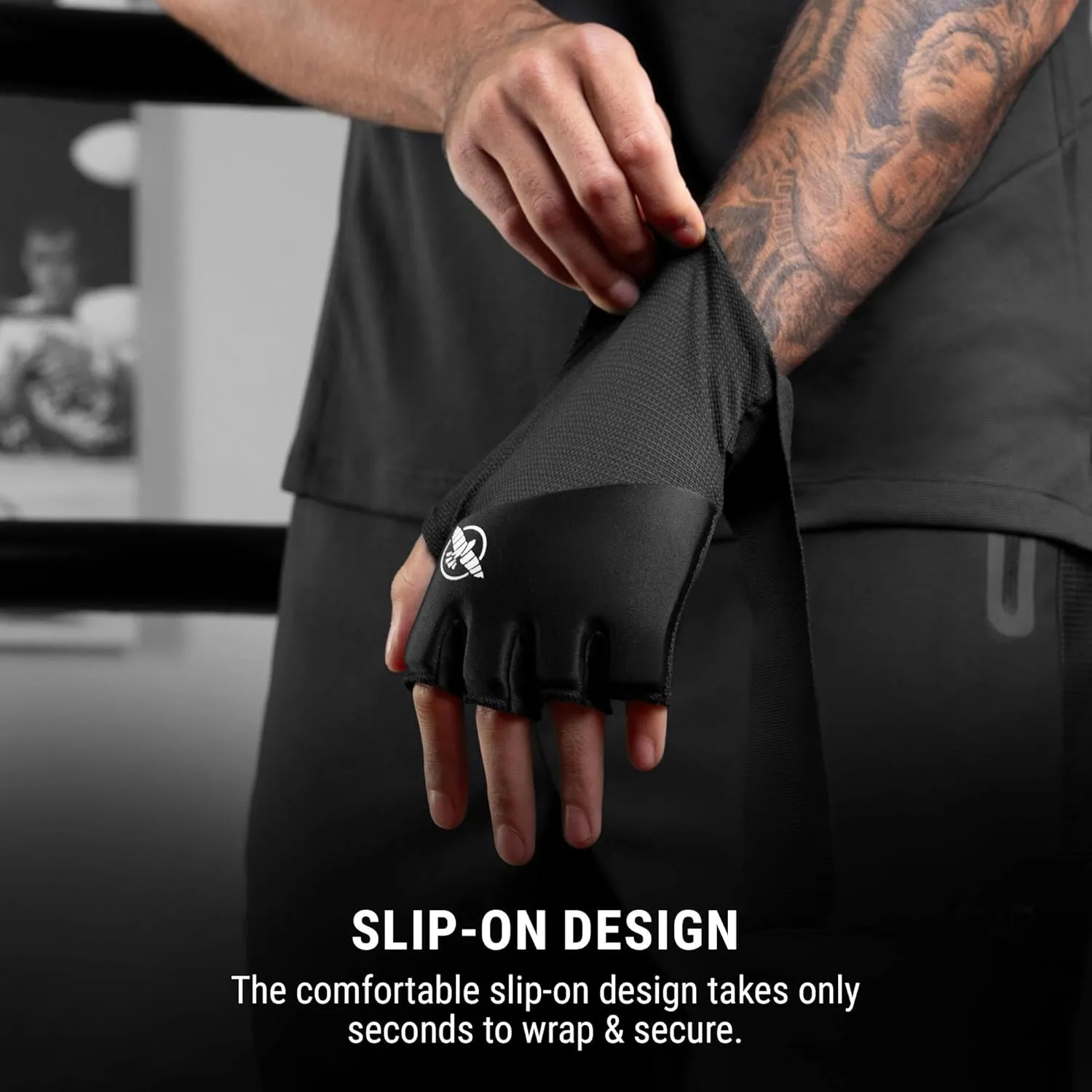 Hayabusa Elite Quick Wraps - Boxing & Martial Arts Hand Wraps - Black