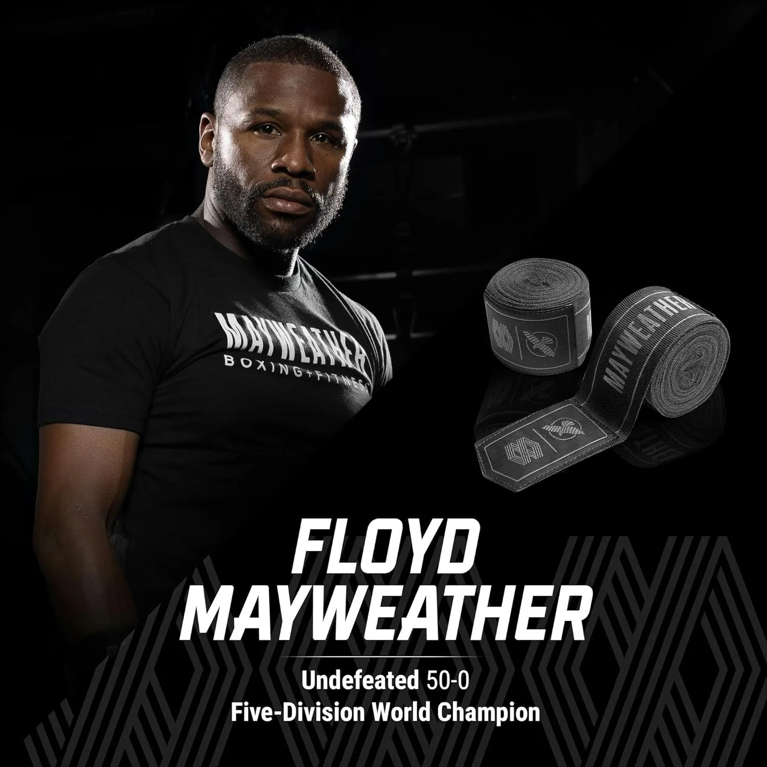 Hayabusa Mayweather Stretch Hand Wraps for Men and Women, 180 inches