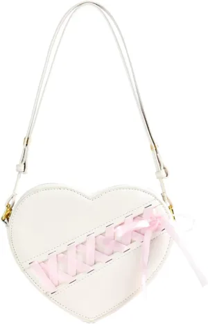 Heart Shape Satchel Crossbody Purse for women Zip Around Shoulder Bag Trendy Tote Shoulder Bag with Adjustable Strap