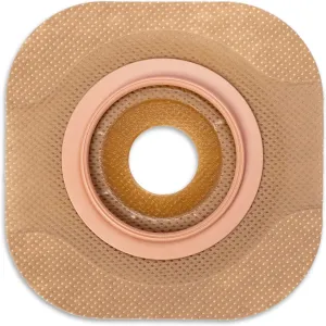 Hollister 112018 CeraPlus Flat Skin Barrier, Pre-Sized 1-1/2” Opening, Flange Size 2-1/4”, Red Color Code Match, 5 Pack – Ostomy Skin Barrier, Ostomy Supplies, Adhesive Border (Tape)