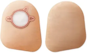 Hollister 18733 New Image 2-Piece 9” Closed Ostomy Pouch, 2-1/4” Opening, Beige – Odor Barrier Pouch Film, Red Color Code Match, 60 Pack