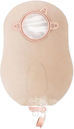 Hollister 18922 New Image 2-Piece 9” Urostomy Pouch, Pack of 10 with 2 Adapters, Ultra-Clear, 1-3/4” Flange Size, Green Color Code Match