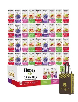 Honest Kid Spring Organic Juice Drink Variety Pack, Organic Juice Boxes, 6 Fl Oz, 38 Count Plus Treat Bag